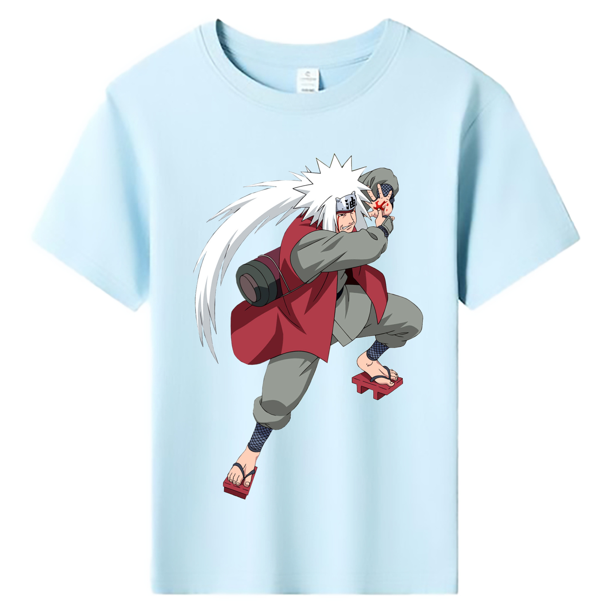 （画像用） NARUTO -ナルト- 自来也（じらいや） Jiraiya 綿100％キッズTシャツ（フロントプリント）